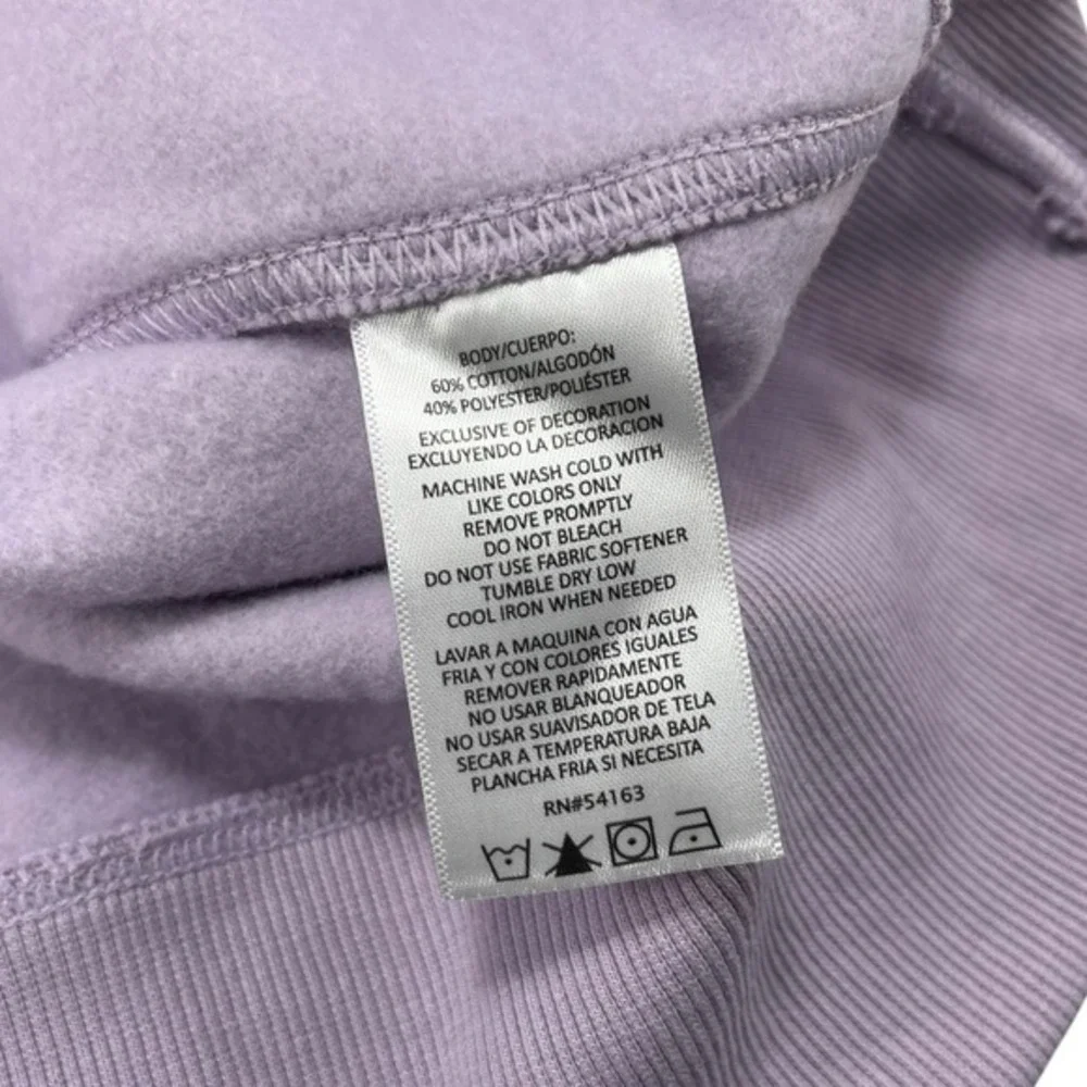 NEW DKNY Medium‎ Purple Sweatshirt Crew Neck Logo Pullover Athleisure Sporty